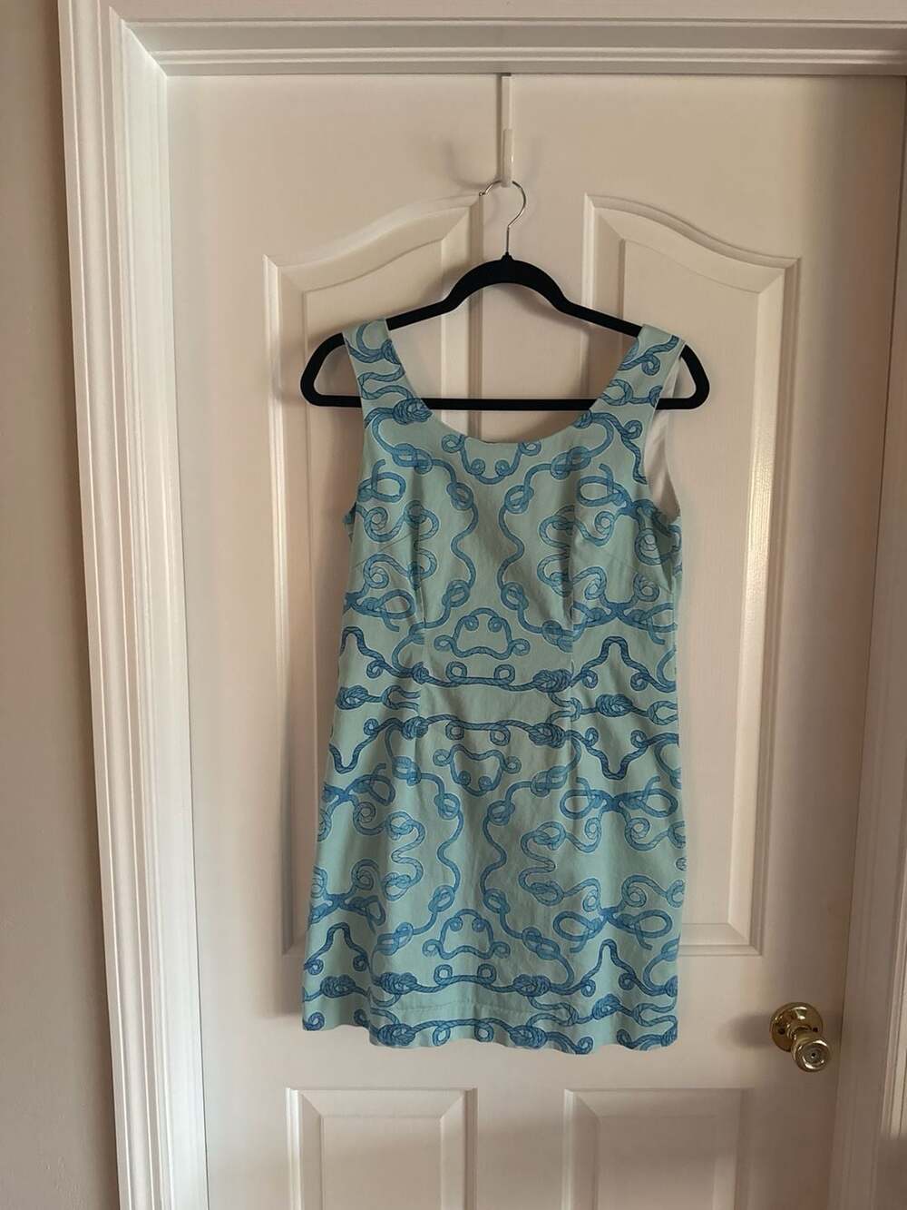 Kaeli Smith Sleeveless Nautical Rope Print Sheath Dress Size 10